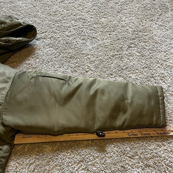 Vintage Polo Ralph Lauren Military Style Down Jacket Men's Medium Olive Green - Picture 15 of 16